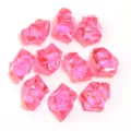 Pink acrylic simulated ice blocks irregular crystal stones transparent DIY jewelry accessories - 50 Pieces/Pack / Bright Red