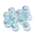 16mm Perline Acriliche Argentate Trasparenti Palla Filo DIY Braccialetto Gioielli - Diametro circa 16 mm, foro circa 2,3 mm / Blu