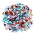 Perles en acrylique irrégulières colorées 5-8mm perles en vrac marbrées pour bijoux DIY bracelets - Pack de 20g / Couleurs Mélangées Aléatoires