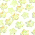 Acrylic AB iridescent five-petal flower loose beads, crystal clear DIY jewelry making craft charms. - Five-Petal Flower / 50 Pieces/Pack / Yellow