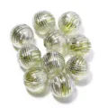 16mm trasparente argento placcato rigato acrilico filato palla perle fai da te accessori gioielli - Diametro circa 16 mm, foro circa 2,3 mm / Verde