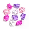 Acrylic artificial ice cubes crystal stones candy colors clear irregular DIY jewelry accessories - 50 Pieces/Pack / Purple Series