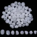 Abalorios irregulares de acrílico, imitación de jade blanco sueltos para accesorios de joyería DIY. - Blanco Extra