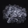 Transparent clear acrylic round loose beads for DIY handmade jewelry crafting accessories. - Transparent Beads / 50Pcs/Bag