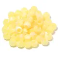 Acrylic marbled round beads, light yellow large hole loose beads for DIY jewelry making. - Light Yellow Round Beads / 50Pcs/Bag