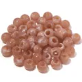 Acrylic Two-Color Marbled Round Large Hole Loose Beads for DIY Jewelry Crafting Supplies - Lotus Root Pink Round Beads / 50Pcs/Bag
