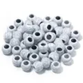 Acrylic white crackle round beads large hole loose beads DIY handmade jewelry making supplies - Cracked White Round Beads / 50Pcs/Bag