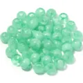 Acrylic two-color marbled round beads imitation jade large hole loose beads for DIY jewelry - Semi-Translucent Green Round Beads / 50Pcs/Bag