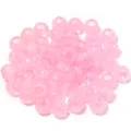 Acrylic pink gradient loose beads large hole DIY handmade jewelry making accessories craft - Semi-Translucent Pink Round Beads / 50Pcs/Bag