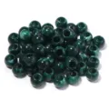 Acrylic marbled round loose beads for DIY handmade jewelry making accessories and crafts. - Dark Green Round Beads / 50Pcs/Bag