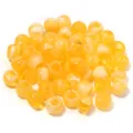 Acrylic two-color marbled loose beads large hole round DIY jewelry making accessories. - Yellow Round Beads / 50Pcs/Bag