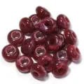 Dark red acrylic large hole loose beads DIY handmade jewelry making spacer beads - Purplish Red Abacus Beads / 50Pcs/Bag