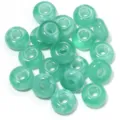 Acrylic two-tone marbled round beads, large hole loose beads for DIY jewelry making. - Transparent Bean Green Abacus Beads / 50Pcs/Bag