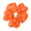 Perline a cuore in acrilico per gioielli braccialetti fai da te accessori arancione - Arancione