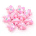 Perline di funghi in acrilico rosa con pois carini per portachiavi fai-da-te e creazione gioielli. - Rosa