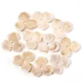 Retro acrylic flower beads tri-petal spacer charms for DIY jewelry making accessories - Approx. 22x23.5mm / Three-Petal Flower Beige Coffee