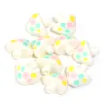 Perline a fungo in acrilico con pois colorati ciondoli sfusi per gioielli fai da te portachiavi - Bianco