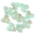 Mint green acrylic flower beads DIY jewelry accessories vintage style loose spacer components - Approx. 22x23.5mm / Three-Petal Flower Green