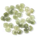Green acrylic flower beads spacer diy jewelry making handmade bracelets necklaces charms findings - Approx. 22x23.5mm / Three-Petal Flower Matcha Green