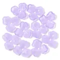 Purple translucent acrylic flower beads, gradient five-petal DIY jewelry accessories. - Three-Petal Flower Light Purple