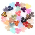 Colorful acrylic flower beads DIY jewelry making accessories mixed colors five petal charms - Random Mixed Color Three-Petal Flowers