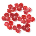 Red acrylic flower beads three petal DIY jewelry making loose charms wholesale supplies - Three-Petal Flower Red