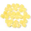 Yellow Acrylic Flower Beads DIY Jewelry Accessories Floral Spacers Craft Supply. - Three-Petal Flower Yellow