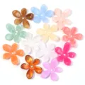 Colorful acrylic five-petal flower DIY jewelry accessories, assorted vibrant colors for crafting. - Five-Petal Flower Mixed Colors