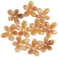 Vintage acrylic five-petal flower beads, Maillard style DIY jewelry making accessories. - Five-Petal Flower Transparent Coffee
