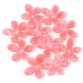Pink marbled five petal acrylic flower beads DIY jewelry accessories for handmade crafts. - Five-Petal Flower - Watermelon Red