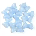 Light blue glitter bow acrylic beads for DIY jewelry making and lovely crafts design - Glitter Butterfly / 30 Pieces (13.5x22mm) / Blue