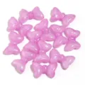 Pink acrylic glitter bow shape loose beads DIY jewelry making accessories parts craft - Glitter Butterfly / 30 Pieces (13.5x22mm) / Purple