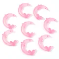 Pink acrylic mermaid luminous moon beads DIY jewelry accessories loose beads crafting charms - Mermaid Moon Butterfly (T7464) / 10 Pieces Pack / Rose Red