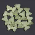 Luminous acrylic bow shape loose beads DIY jewelry making accessories sparkle design craft supply - Glitter Butterfly / 30 Pieces (13.5x22mm) / Yellow