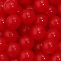 Perles rondes en acrylique rouge brillant pour loisirs créatifs et bijoux faits main. - Pack de 500g (16mm) / Rouge