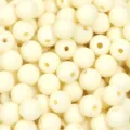 Bulk Acrylic Round Beads Solid Color Macaron Loose Beads DIY Jewelry Making Bracelet Accessories - 6mm/Pack / Beige