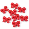 Red acrylic bow loose beads for DIY handmade bracelets, phone charms, and keychains. - 500g Pack / Red