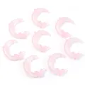 Acrylic luminous moon beads pink mermaid DIY jewelry accessories craft beading pen charms supplies - Mermaid Moon Butterfly (T7464) / 10 Pieces Pack / Pink
