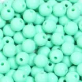 Mint green acrylic round beads bulk supply for DIY jewelry making and accessories. - 6mm/Pack / Mint Green