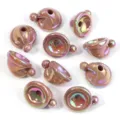 Perles acryliques chapeau de Noël arc-en-ciel électroplaquées pour bijoux DIY colorés. - Kaki