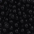Black glossy acrylic round beads bulk for DIY jewelry making and bracelet accessories. - 6mm/Pack / Black