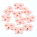 Pink acrylic bow beads for DIY jewelry making, cute craft charms for bracelets and keychains. - Setting Powder / Approx. 110 Pcs per 500g