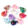 Perles Chapeau de Noel Electroplaque Acrylique Accessoires Bijoux DIY Perles Vrac Colorees - Multicolore Mixte
