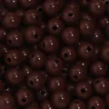 Dark brown acrylic round loose beads for DIY jewelry making, bracelets, and crafting accessories. - Dark Brown