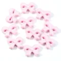 Pink acrylic bow shaped loose beads for DIY jewelry making, bracelets, and phone straps. - Pink / 10 Pcs/Bag (Approx. 23.5x31mm, Hole Diameter Approx. 2.9mm)