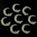 Acrylic Luminous Glow in Dark Crescent Moon Butterfly Beads DIY Jewelry Craft Accessories - Yellow
