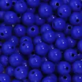 Blue acrylic round beads for DIY jewelry making, loose craft spacer beads bracelet design. - Dark Blue