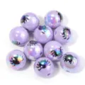 Perle tonde elettroplaccate UV viola con simpatico motivo ragno per gioielli e catenine fai. - Perla Ragno Viola
