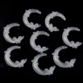 Clear acrylic luminous moon beads with glitter butterfly for DIY jewelry craft and pen making. - White