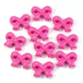 Bright pink bow acrylic loose beads DIY accessories for handmade bracelets, keychains and phone straps. - Rose Red / 10 Pcs/Bag (Approx. 23.5x31mm, Hole Diameter Approx. 2.9mm)